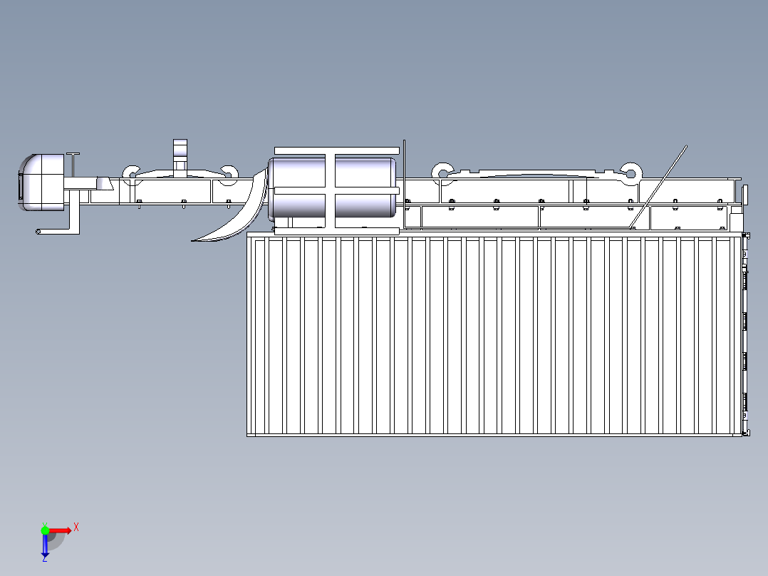 厢式货车车厢CAD及三维CATIA图俯视图