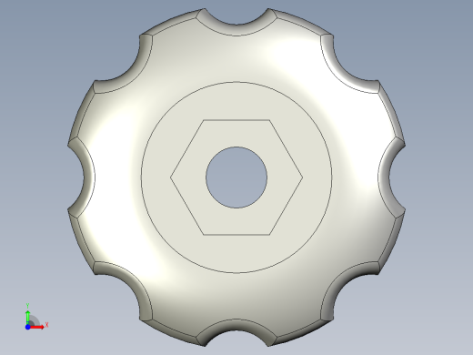 塑料旋钮注塑模具设计三维+CAD+说明书前视缩略图