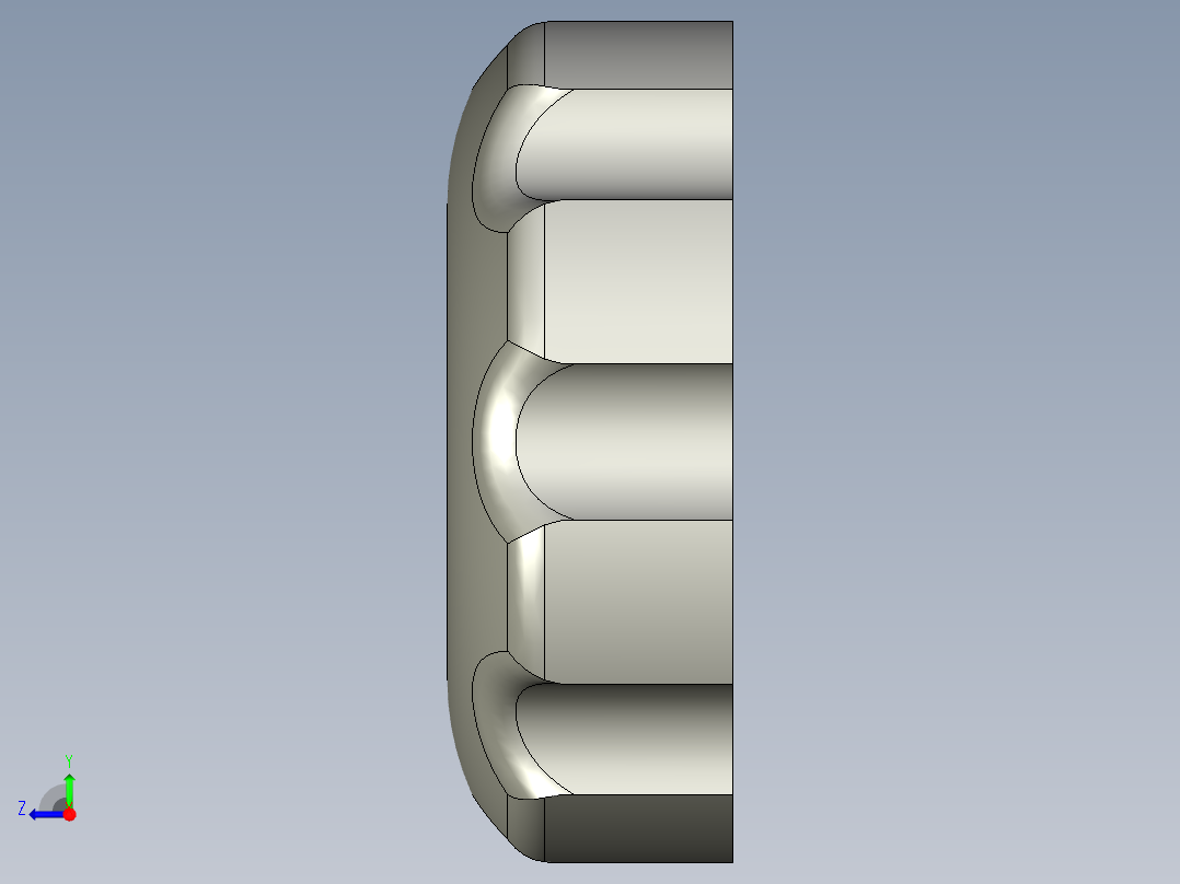 塑料旋钮注塑模具设计三维+CAD+说明书右视图