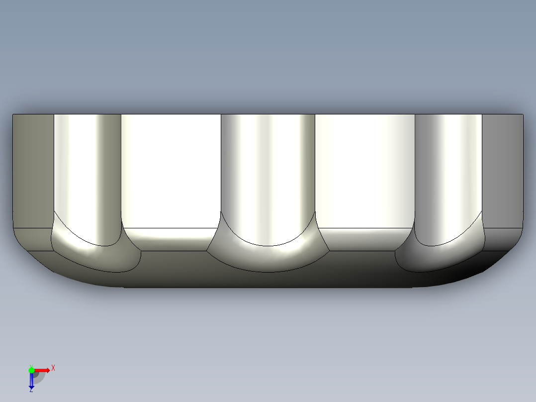 塑料旋钮注塑模具设计三维+CAD+说明书俯视图