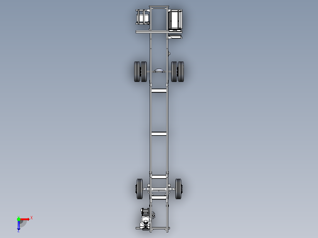 卡车底盘奔驰+OH+1526-SW俯视图