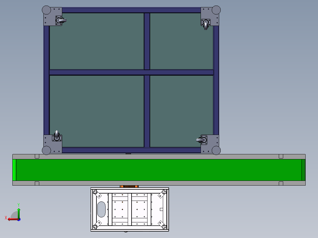 全自动锁螺丝设备后视图