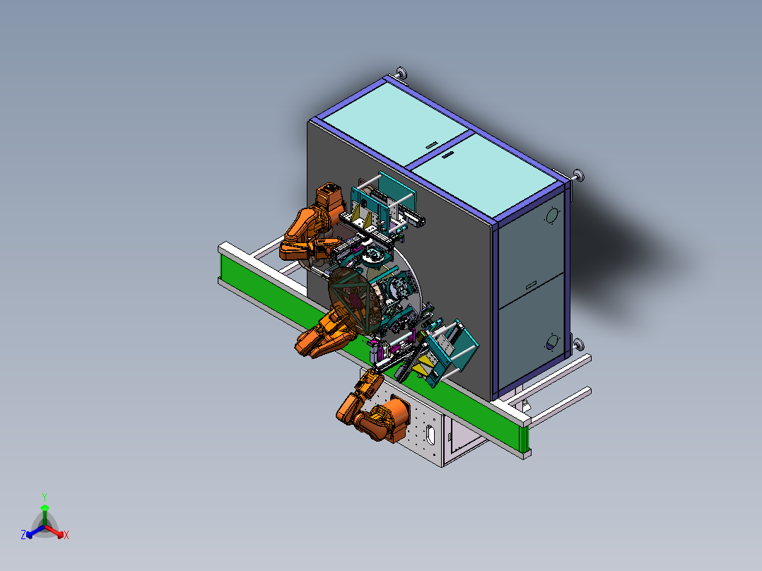 全自动锁螺丝设备正等轴测图