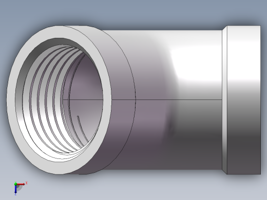 弯头-45°等径 DN15俯视缩略图