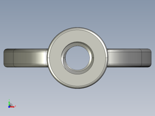 WING NUT 0.25in-20 Thread size 15-32in Base Diameter.STEP前视缩略图