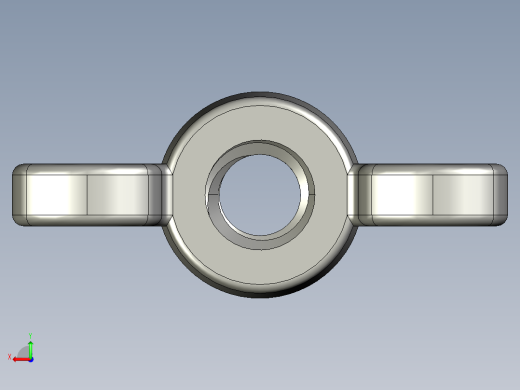 WING NUT 0.25in-20 Thread size 15-32in Base Diameter.STEP后视缩略图