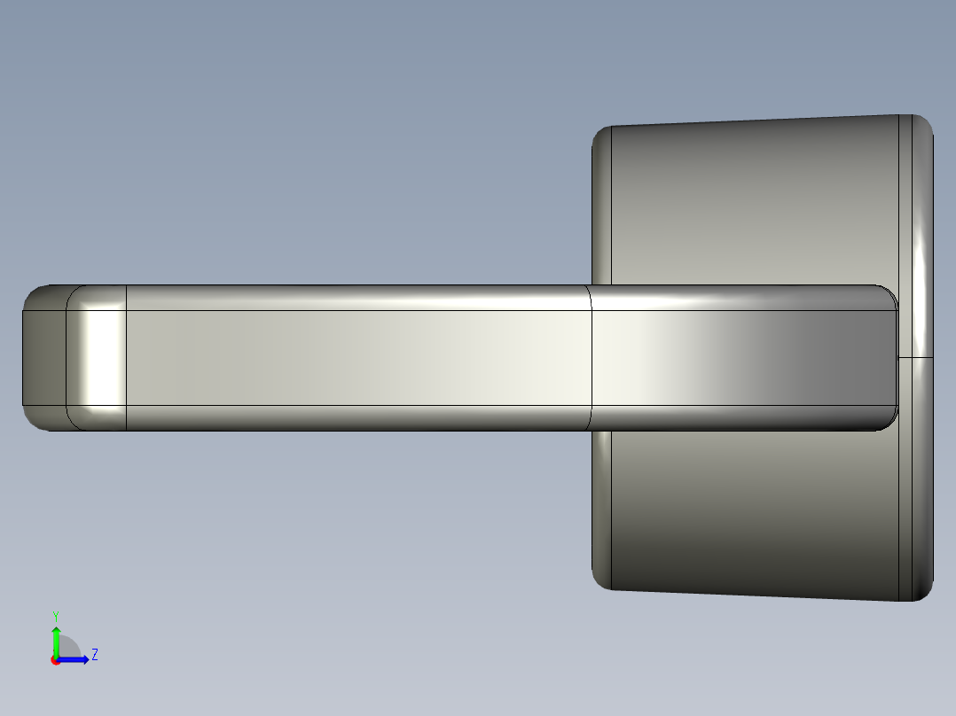 WING NUT 0.25in-20 Thread size 15-32in Base Diameter.STEP左视图