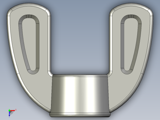 WING NUT 0.25in-20 Thread size 15-32in Base Diameter.STEP俯视缩略图