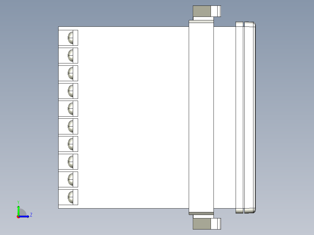 基恩士EX-V10_kc图纸模型左视图