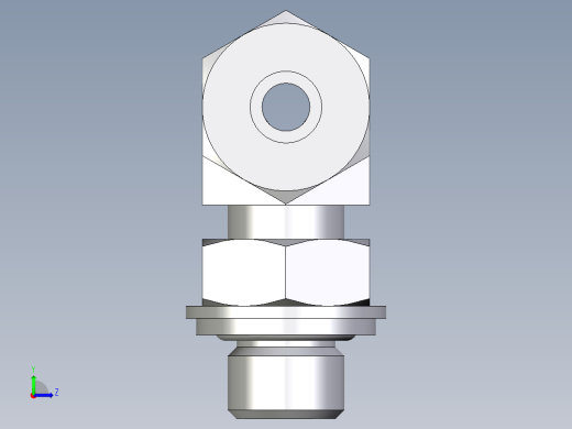 卡套式工业通用硬管接头EO_Adjustable_locknut_branch_tee_TEE06LRCF左视缩略图