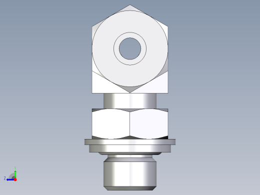 卡套式工业通用硬管接头EO_Adjustable_locknut_branch_tee_TEE06LRCF右视缩略图