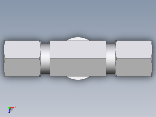 卡套式工业通用硬管接头EO_Adjustable_locknut_branch_tee_TEE06LRCF俯视缩略图