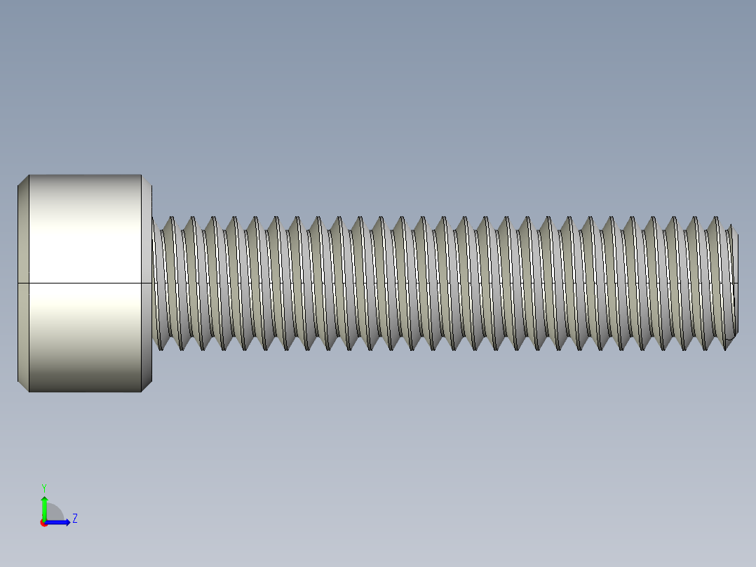 M8 x 1.25mm Thread 35mm LONG SOCKET HEAD CAP SCREW.IGS左视图