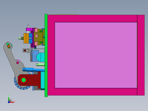 老式精车机（sw18可编辑+工程图）前视缩略图