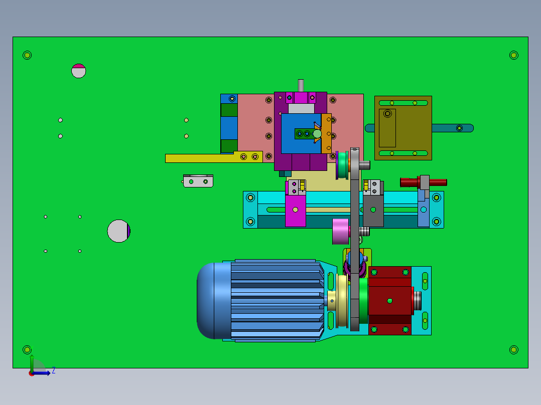 老式精车机（sw18可编辑+工程图）左视图