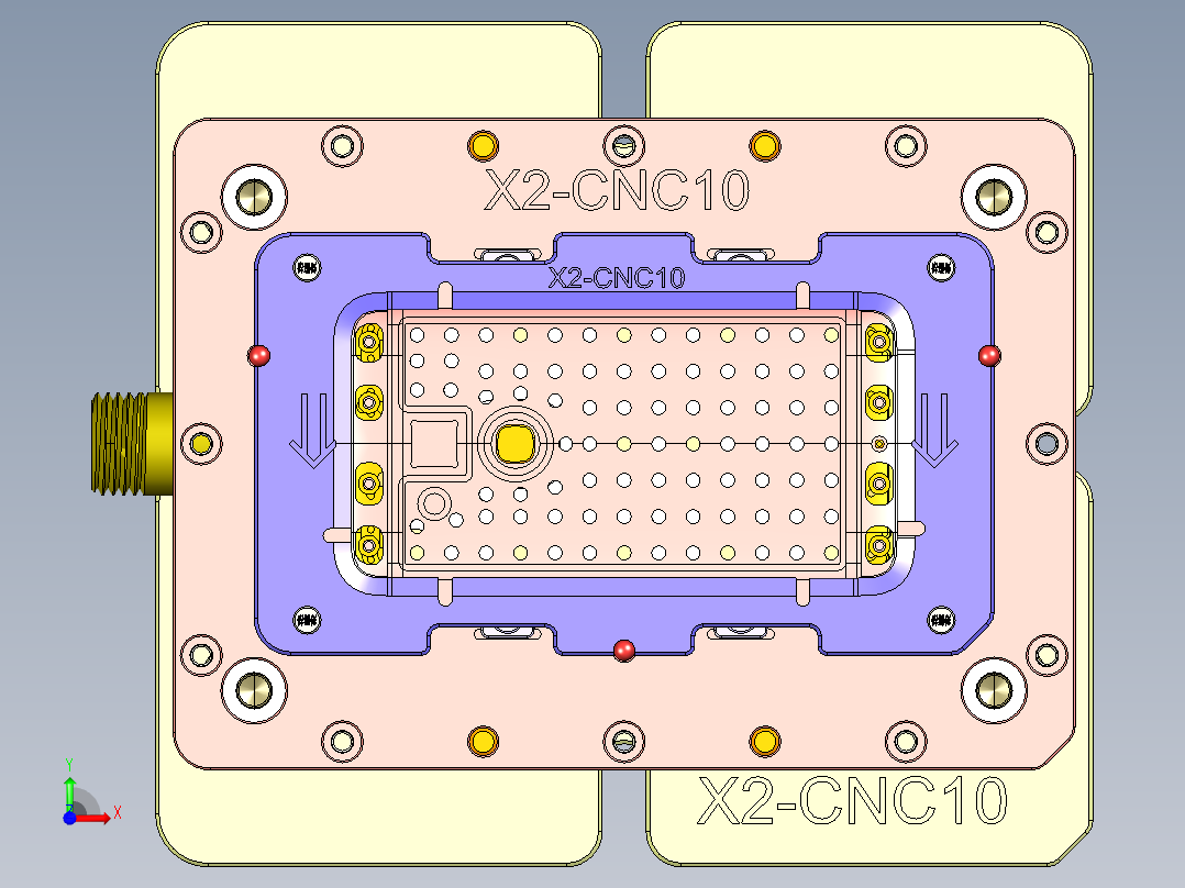 X2-CNC10笔记本CNC工装夹具三维模型-1104前视图