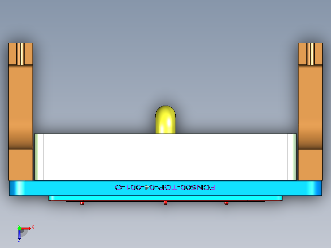 N500-T0P-笔记本CNC工装夹具三维模型CNC4俯视图
