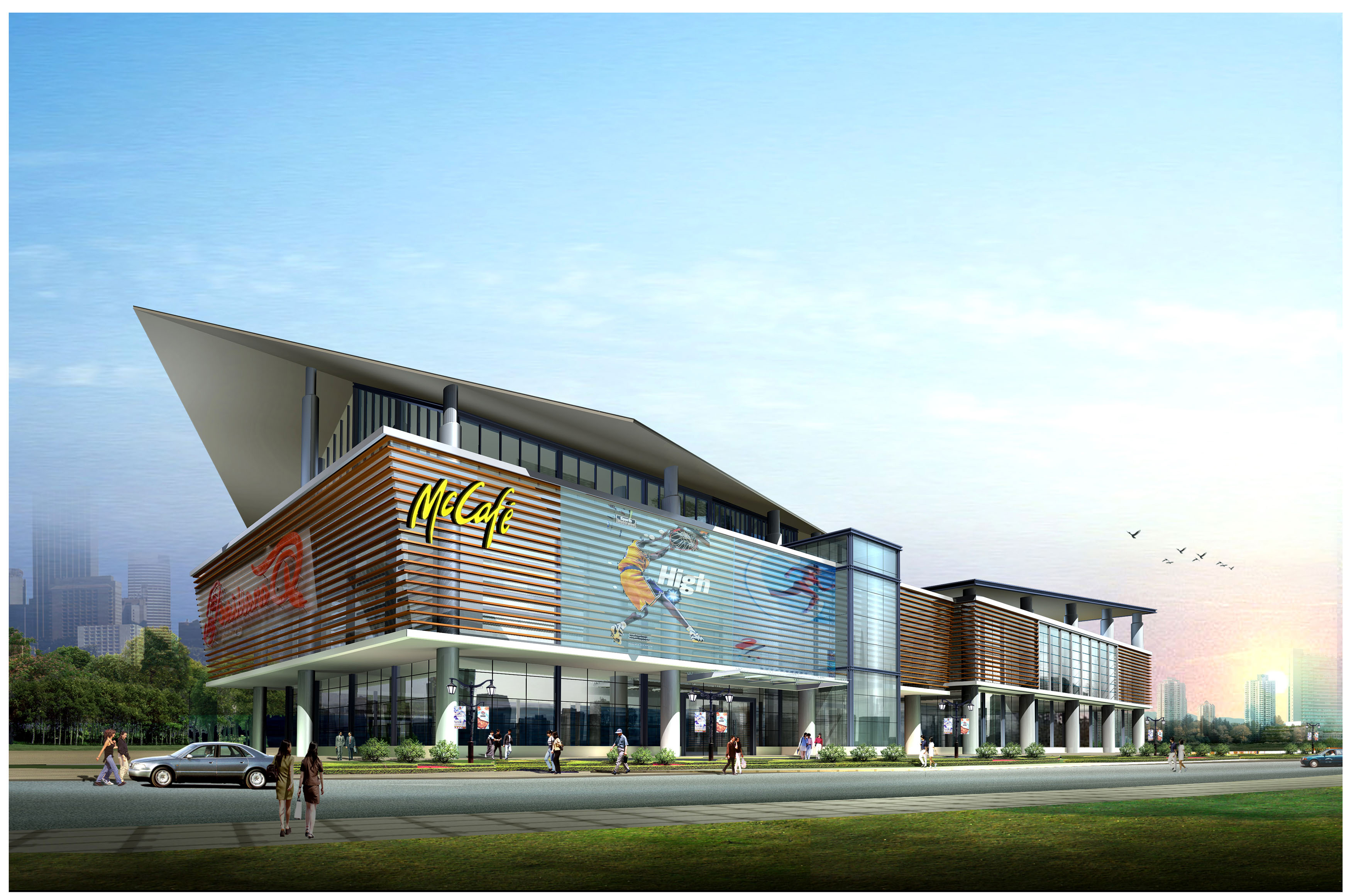 某小区会 所施工带效果图