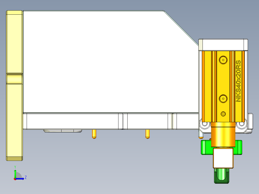vaub0_lcd_cover619-cnc3笔记本CNC工装夹具三维模型-0622左视图