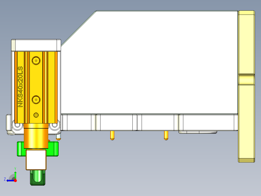 vaub0_lcd_cover619-cnc3笔记本CNC工装夹具三维模型-0622右视图