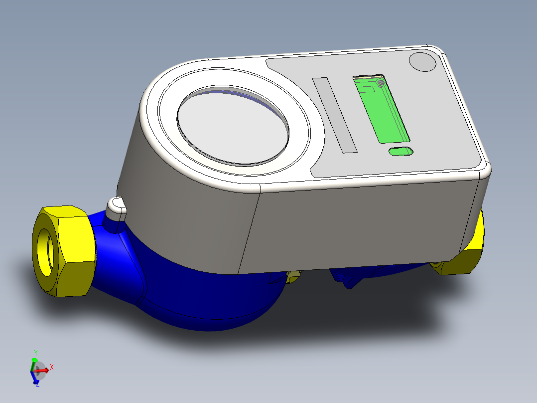 DN20 电磁智能水表三维SW模型