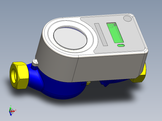 DN20 电磁智能水表三维SW模型