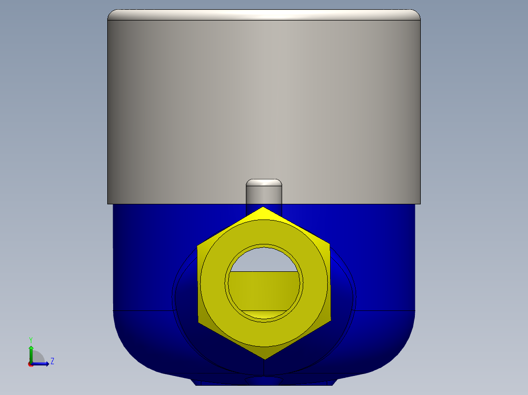 DN20 电磁智能水表三维SW模型左视图