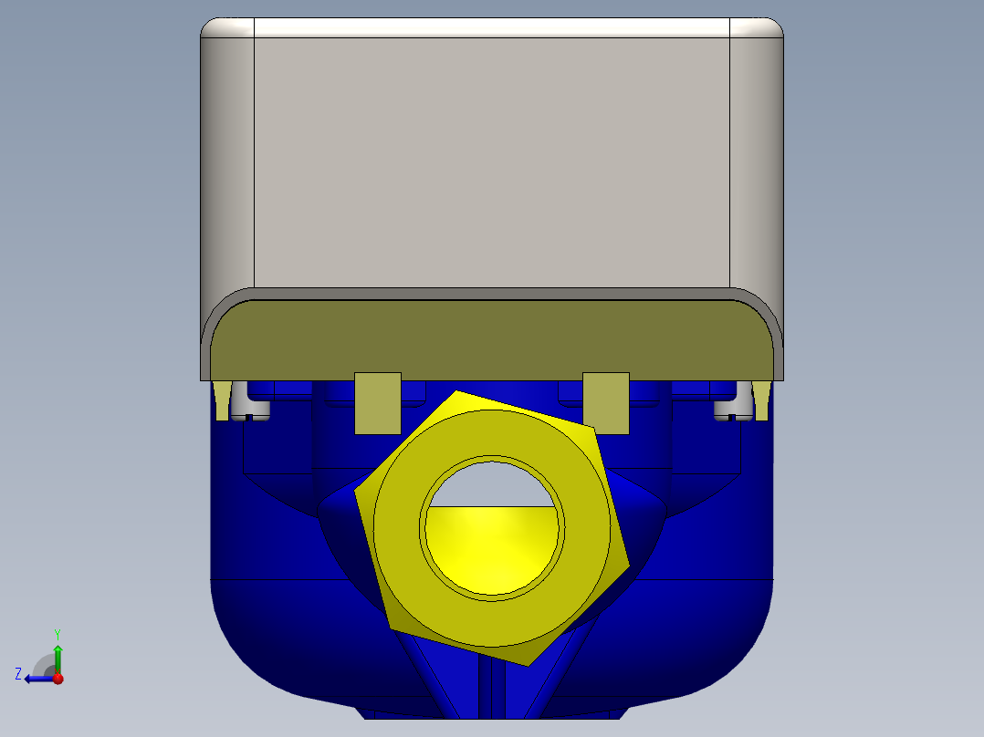 DN20 电磁智能水表三维SW模型右视图