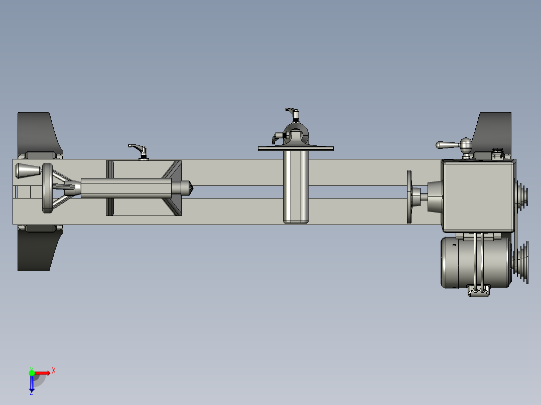B2004495-JET 木工车床俯视图