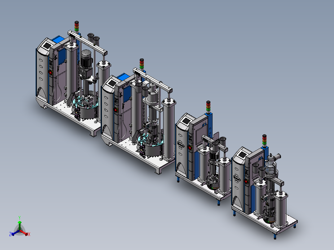 4款VersaPail活塞泵熔化器模型正等轴测图