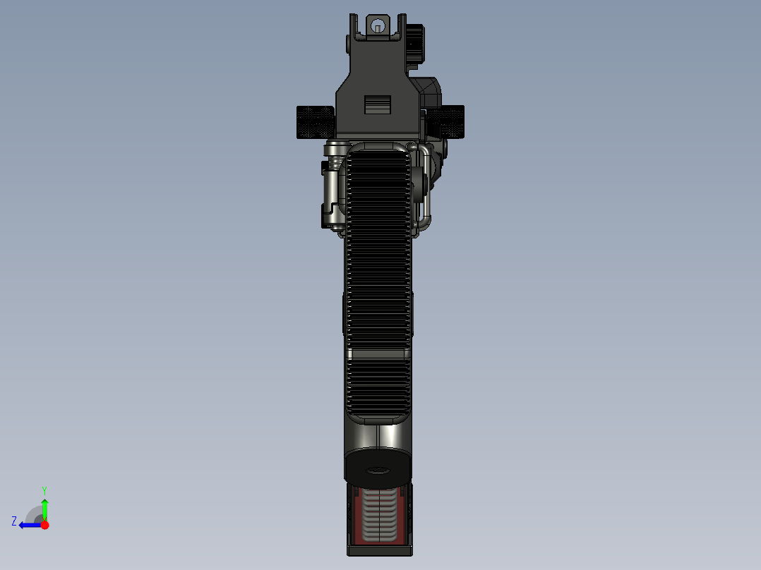 手枪左轮冲锋枪老式狙击步枪设计3D图纸akm-iridium-micro STP右视图