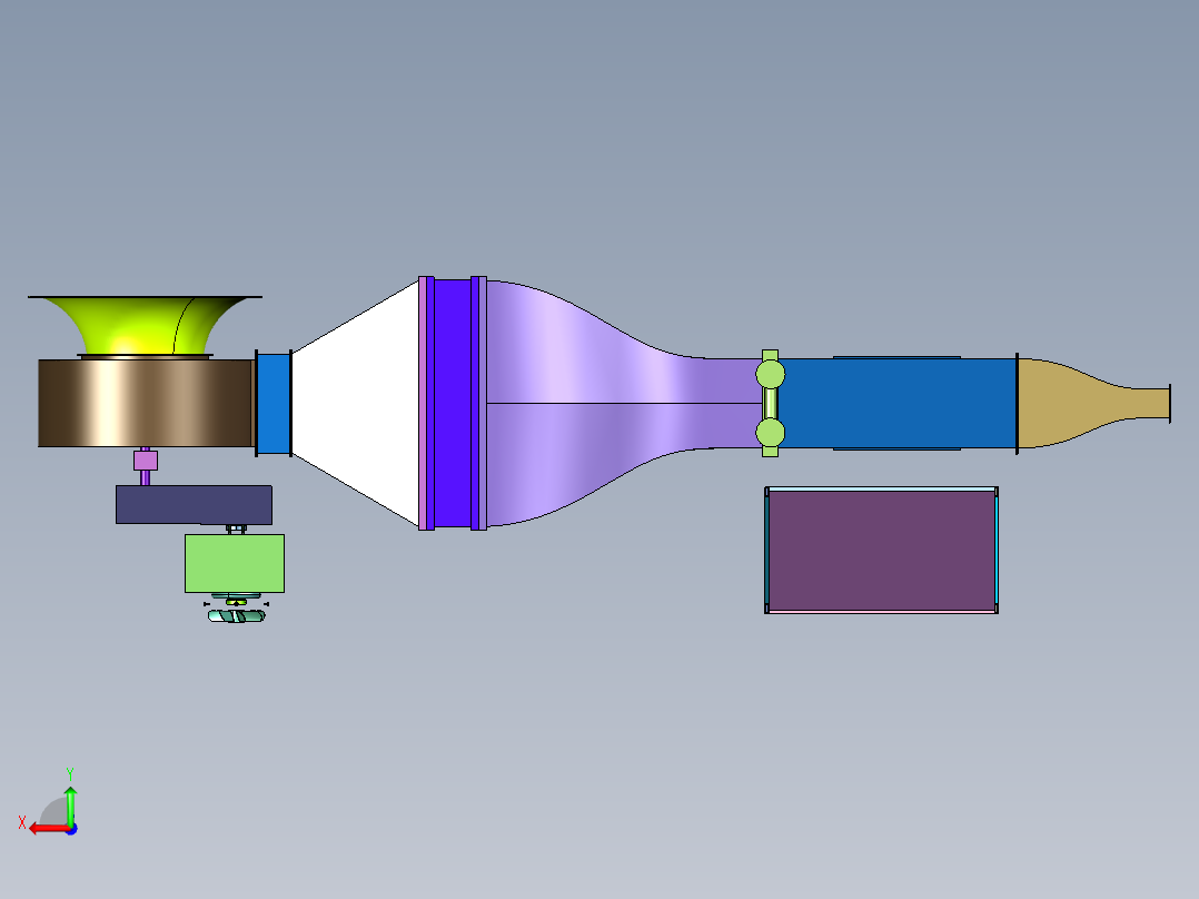 高速风洞阵风模拟装置后视图