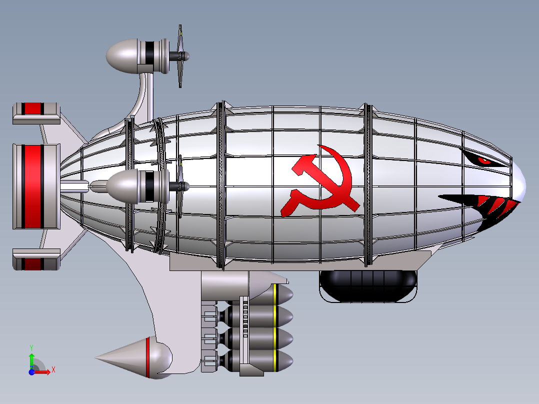 基洛夫飞艇前视图
