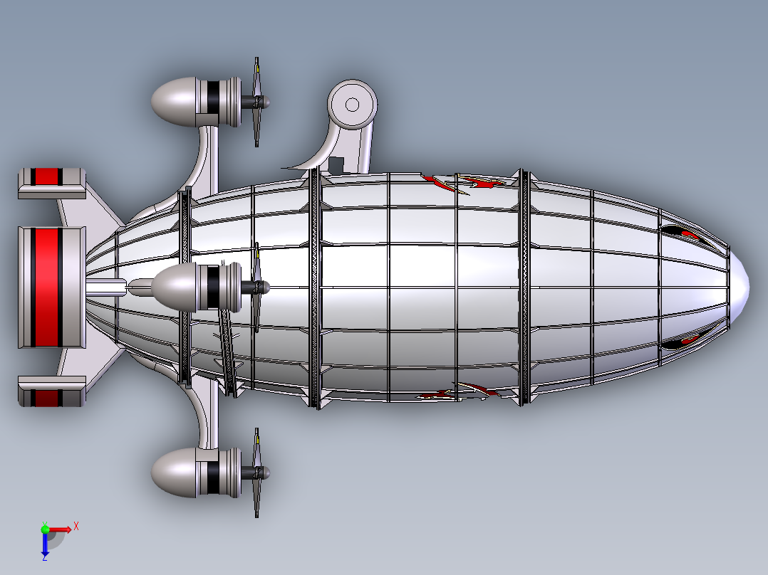 基洛夫飞艇俯视图