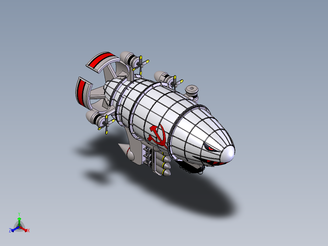基洛夫飞艇正等轴测图
