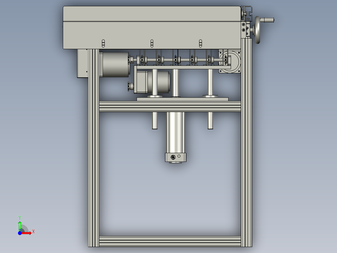 物流输送用转向输送装置前视图