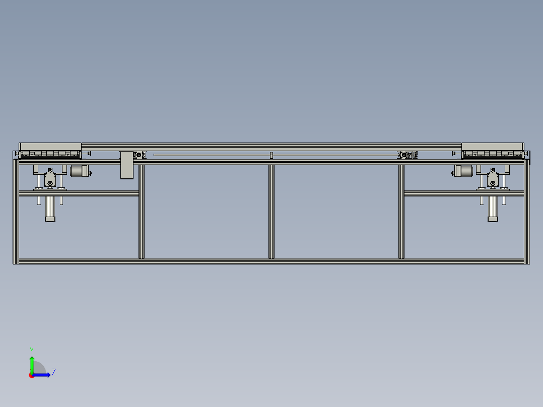 物流输送用转向输送装置左视图