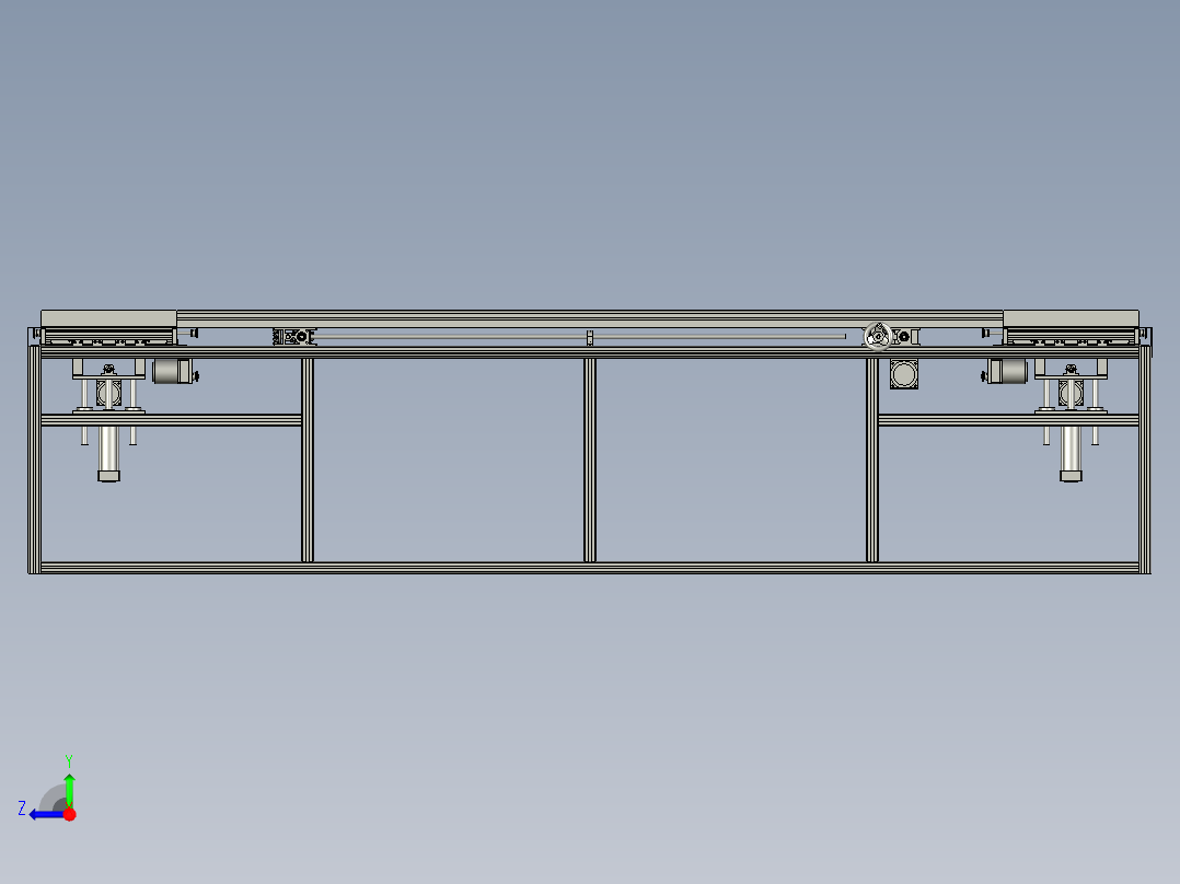 物流输送用转向输送装置右视图