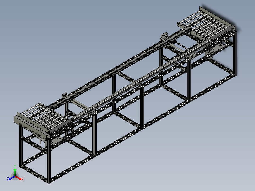 物流输送用转向输送装置正等轴测图
