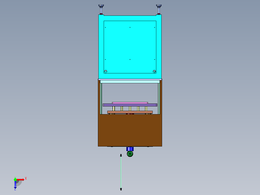 电缸驱动超静音伺服压装机俯视图