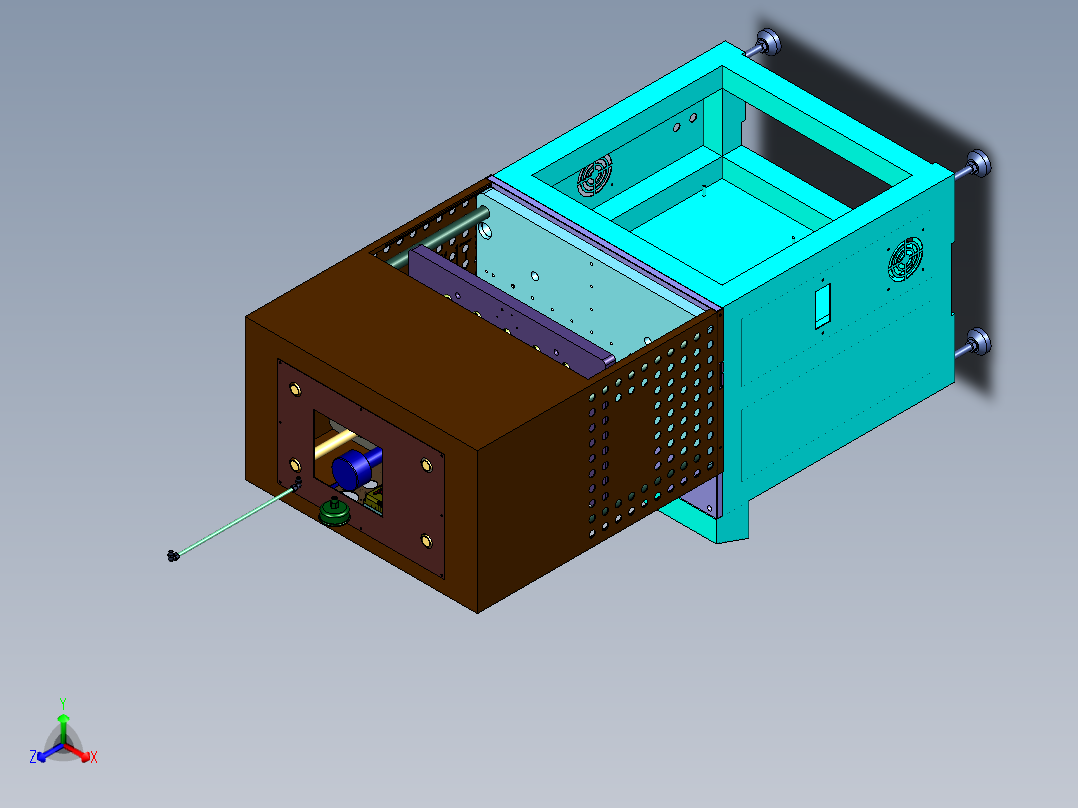 电缸驱动超静音伺服压装机正等轴测图