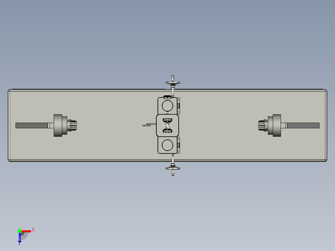电缆加工用电缆拉力测试装置俯视图