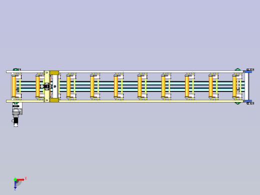 切管机送料滚轮架俯视缩略图