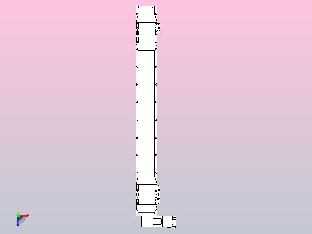 皮带直线轴双滑块型TPA-GCBS-120-P70-L350-DL-M20-N3俯视图