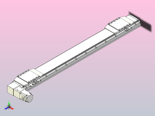 皮带直线轴双滑块型TPA-GCBS-120-P70-L350-DL-M20-N3正等轴测缩略图