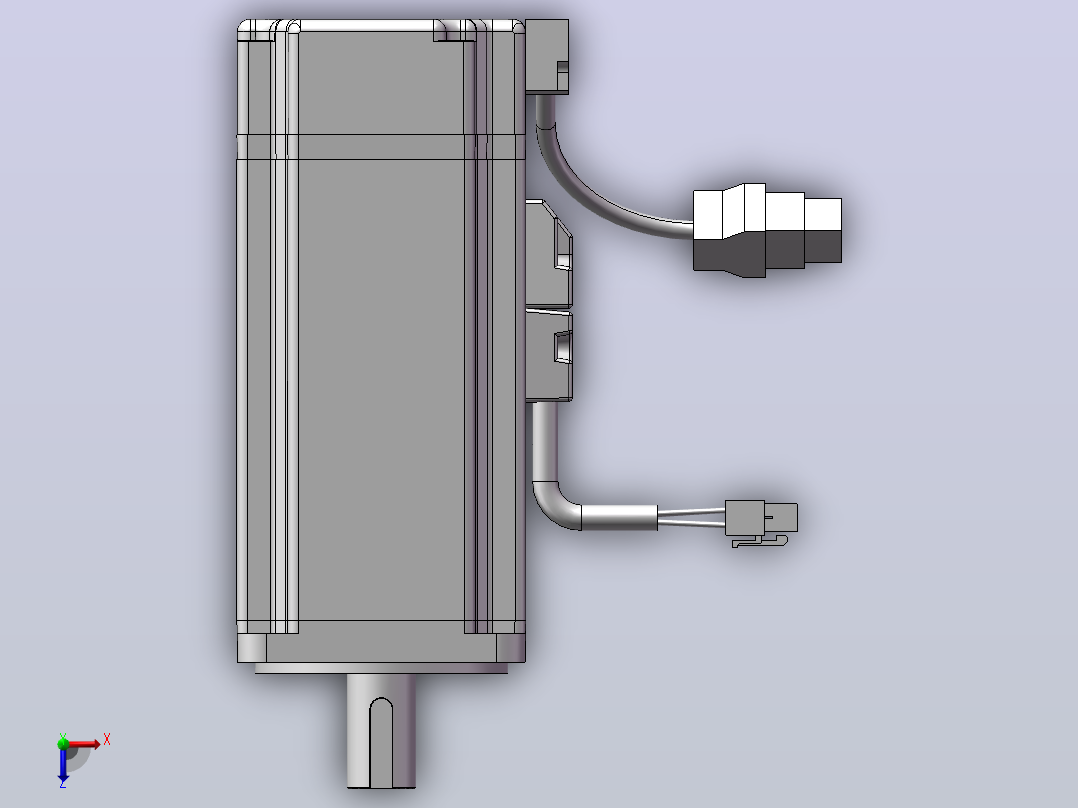 台达电机 ECMA-J10807FS (400w或750w增量型低惯量有刹车)俯视图