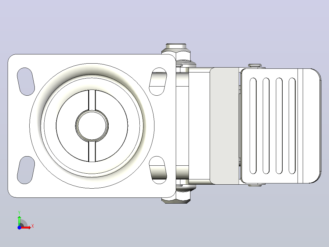 PH-100-BSF中荷重脚轮[PH-100-BSF]前视图