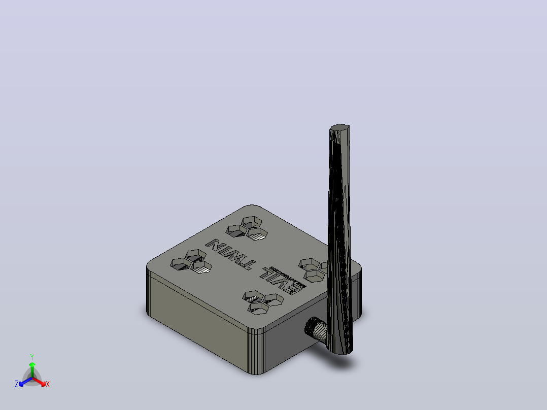 evil双壳esp32和18650电池3d可打印14正等轴测图