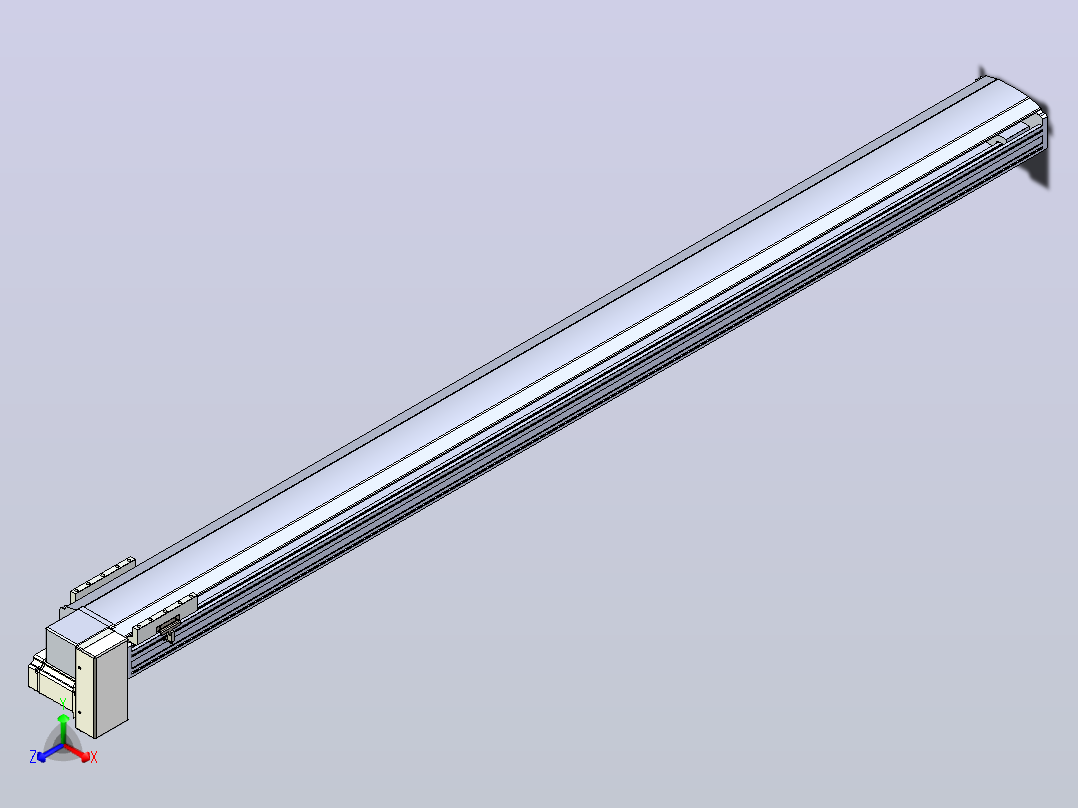 皮带直线轴半封闭可选导轨TPA-HNB-175D-140-L2100-RP-C-P75-N3主视图