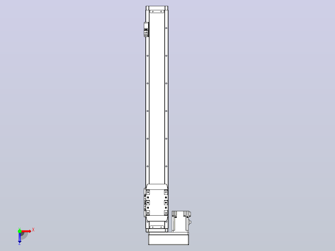 滚珠丝杠直线轴内置导轨TPA-GCR-80-1610C-L600-ML-M20-N3俯视图